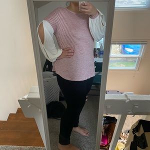 Striped Split Sleeve Top